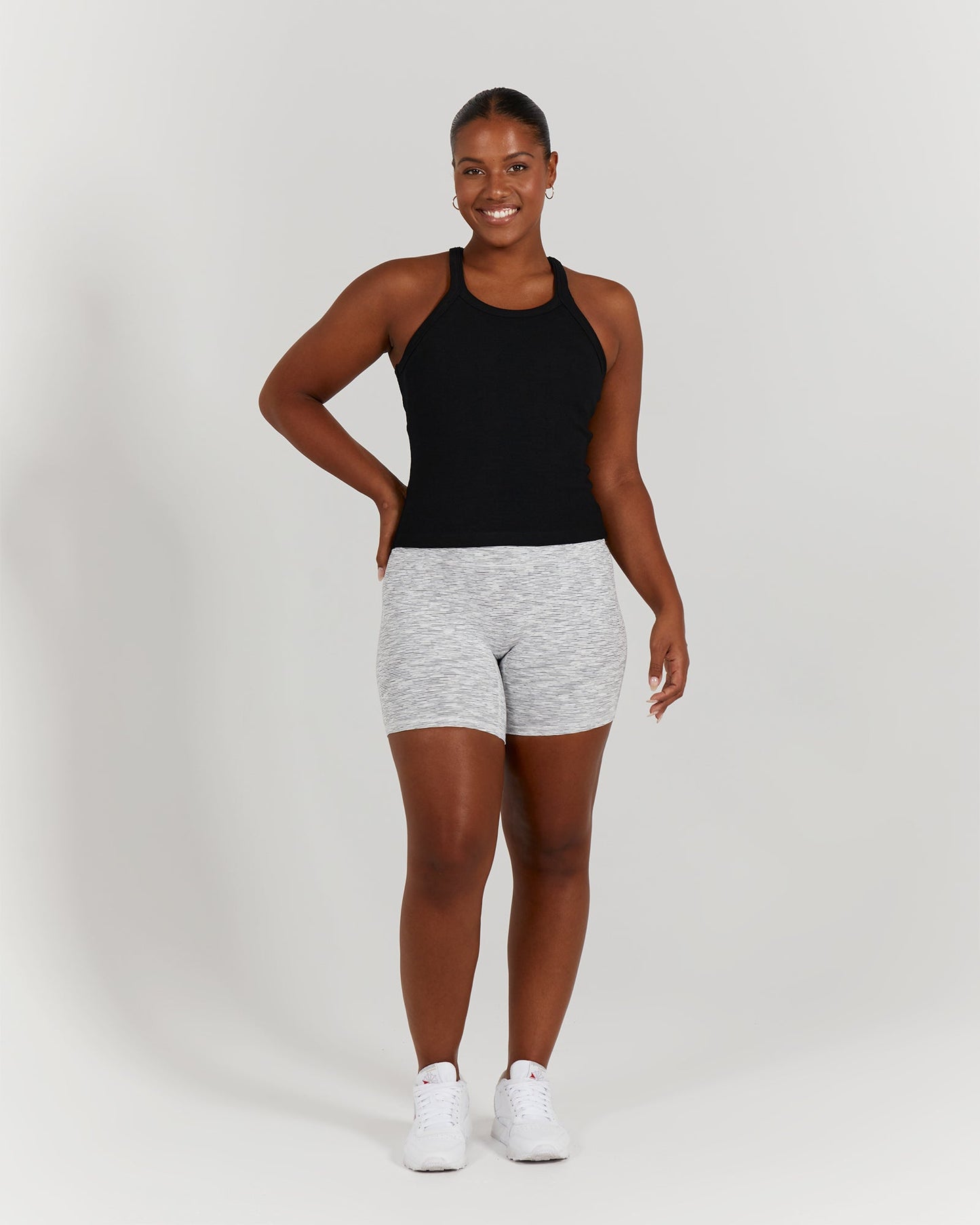 AGILITY RIBBED TANK TOP - BLACK